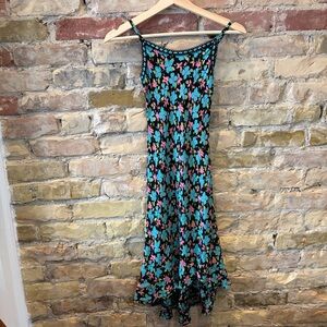 Betsey Johnson Black Floral Maxi Dress